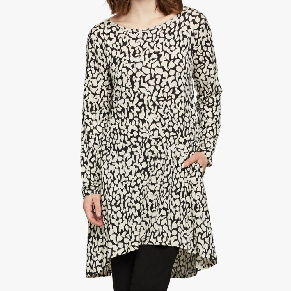Masai Copenhagen Garnette Tunic Dress Hi-Lo Pockets Lightweight Artsy XS